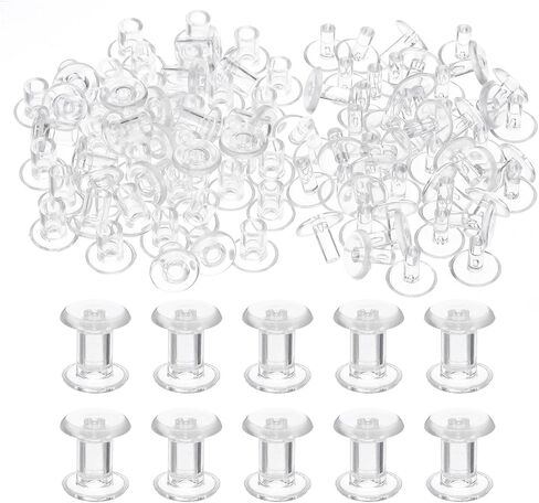 PATIKIL M5x3mm Plastic Binding Post, 50 Sets Plastic Chicago Screws Binding Screw Rivet Post Press-on Buckle for Leather Scrapbook Photo Albums, Black in Kuwait