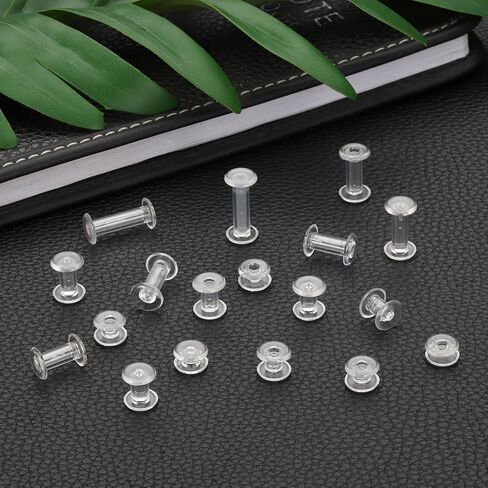 PATIKIL M5x3mm Plastic Binding Post, 50 Sets Plastic Chicago Screws Binding Screw Rivet Post Press-on Buckle for Leather Scrapbook Photo Albums, Black in Kuwait