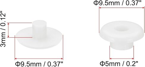 PATIKIL M5x3mm Plastic Binding Post, 50 Sets Plastic Chicago Screws Binding Screw Rivet Post Press-on Buckle for Leather Scrapbook Photo Albums, Black in Kuwait