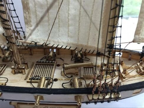 GAWEGM Wood Ship Models Kits to Build for Adults - 1840 Halcon Baltimore 1/100 Scale Ancient Sailing Ship Model Kit with Retro Accessories, for Collection, Novice Practice, Handmade Miniature in Kuwait