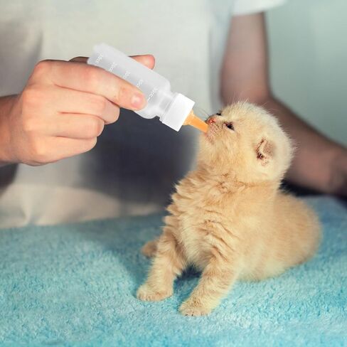Pet Feeding Syringe with Nipple, Silicone Feeding Tools for Kitten Puppy Feeding Syringe for Newborn Cat Dog Small Animals Rabbits (10ml+30ml) in Saudi Arabia