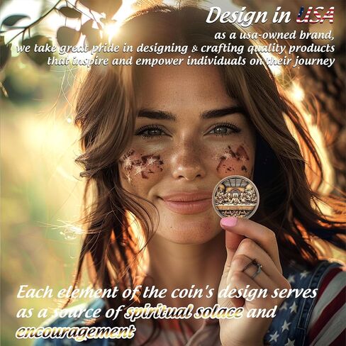 David and Goliath Christian Challenge Coin - Gold Cross Psalm 27:1 Jesus Religious Token - Art God Pocket Bible Verses Coins for Study - Good Luck Commemorative Gifts for Men Women Kids in Kuwait