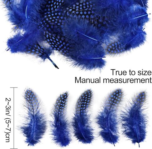 THARAHT 120pcs Spotted Small Natural Bulk Feathers 2-3 Inches for for Sewing Crafts Clothing Jewelry Wedding Hair Hats Dream Catcher Decoration Guinea fowl Feathers in Kuwait