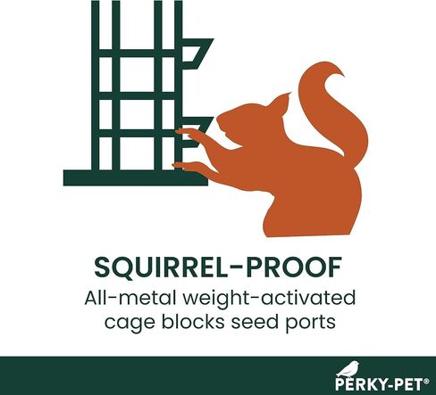 Perky-Pet Smart Bird Feeder with Camera - Squirrel-Resistant, 3.5 lb Feed Capacity, Motion Activated 1080p HD, Camera Bird Feeders for Outside, Wi-Fi in Kuwait