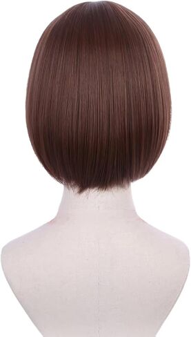 Kids Brown Bob Wig Girls Short Brown Wig with Bangs Child Dark Brown Halloween Cosplay Wigs for Kids in Kuwait