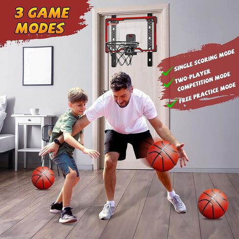 HopeRock Indoor Basketball Hoop Toys for Kids, Adjustable Height Basketball Hoop Over The Door, Mini Hoops with Scoreboard, Basketball Toys Christmas Birthday Gifts for Boys Age 4 5 6 7 8 9 10 11 12+ in Saudi Arabia