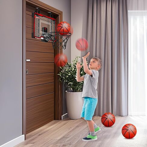 HopeRock Indoor Basketball Hoop Toys for Kids, Adjustable Height Basketball Hoop Over The Door, Mini Hoops with Scoreboard, Basketball Toys Christmas Birthday Gifts for Boys Age 4 5 6 7 8 9 10 11 12+ in Saudi Arabia