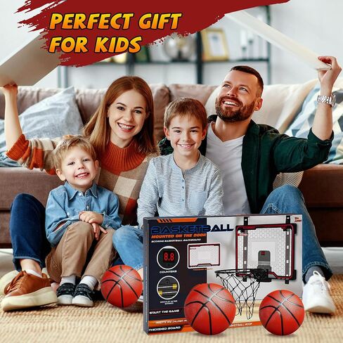 HopeRock Indoor Basketball Hoop Toys for Kids, Adjustable Height Basketball Hoop Over The Door, Mini Hoops with Scoreboard, Basketball Toys Christmas Birthday Gifts for Boys Age 4 5 6 7 8 9 10 11 12+ in Saudi Arabia