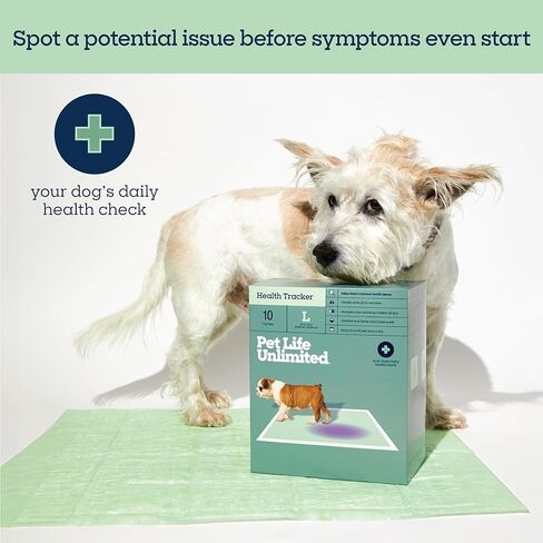 Pet Life Unlimited Health Tracker Large Puppy Pads, Pee Pads for Dogs, Dog Training Pads - pH Responsive Color-Track Technology Detects Common Health Issues - 22" x 22" - 20 Count (L) in Saudi Arabia