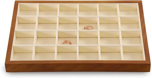 Ring Storage Tray, Wood Ring Tray For Jewelry,Black Earring Stud Organizer,Premium Jewelry Drawer Organizer in Kuwait