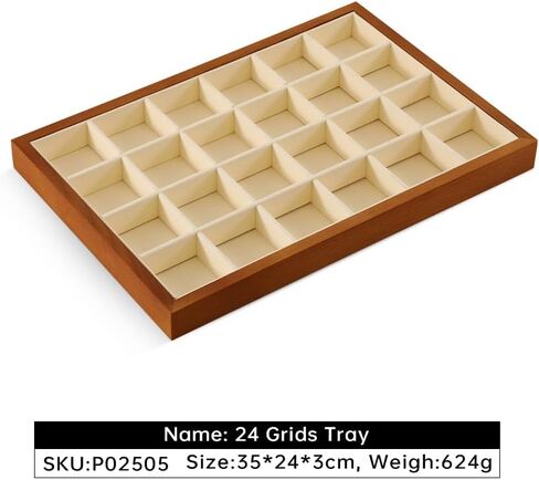 Ring Storage Tray, Wood Ring Tray For Jewelry,Black Earring Stud Organizer,Premium Jewelry Drawer Organizer in Kuwait