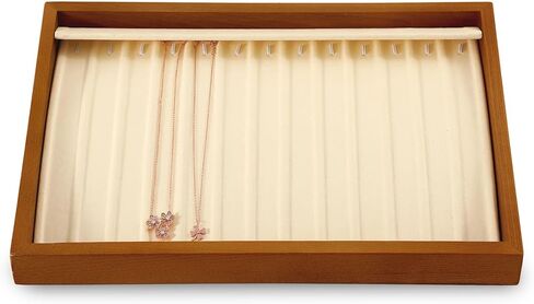 علبة تخزين الحلقة ، صينية حلقة خشبية للمجوهرات ، منظم دراسات الحلق الأسود ، منظم درج المجوهرات الممتاز in Kuwait