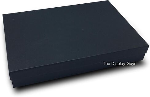 TheDisplayGuys - 25-Pack #53 Kraft Paper Cardboard Gift Boxes/Jewelry Cases w. Cotton Padding & Lid - Matte Black - (5.4" x 3.9" x 1.0") in Kuwait