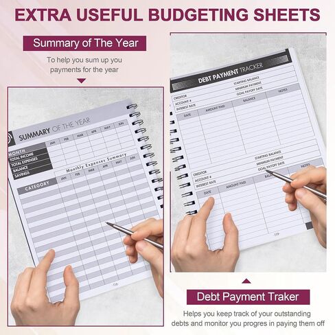 Monthly Bill Payment Checklist: Bill Tracker Notebook With Spiral Binding 8"x10" The 4-Year Guide for Families & Money Managers, 960 Billing Records Included (Plum) in Saudi Arabia