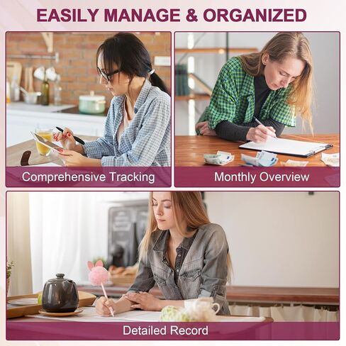 Monthly Bill Payment Checklist: Bill Tracker Notebook With Spiral Binding 8"x10" The 4-Year Guide for Families & Money Managers, 960 Billing Records Included (Plum) in Saudi Arabia