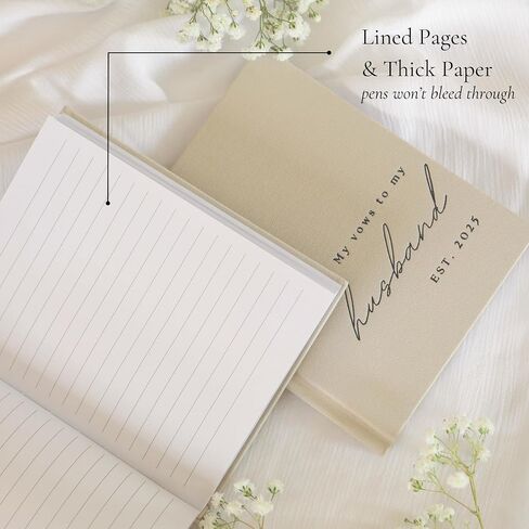 Books Wedding Fow Books His and Hers - 2 Pack Personaled 2025 Year Her & Hers Book - Linen Grandcover Bride and Groom Notebook for Ceremony Prows - Pondmark & ​​Cinible Pages - Renewal & Wedding يجب أن يكون in Kuwait