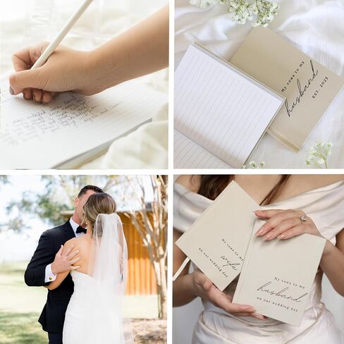 Books Wedding Fow Books His and Hers - 2 Pack Personaled 2025 Year Her & Hers Book - Linen Grandcover Bride and Groom Notebook for Ceremony Prows - Pondmark & ​​Cinible Pages - Renewal & Wedding يجب أن يكون in Kuwait