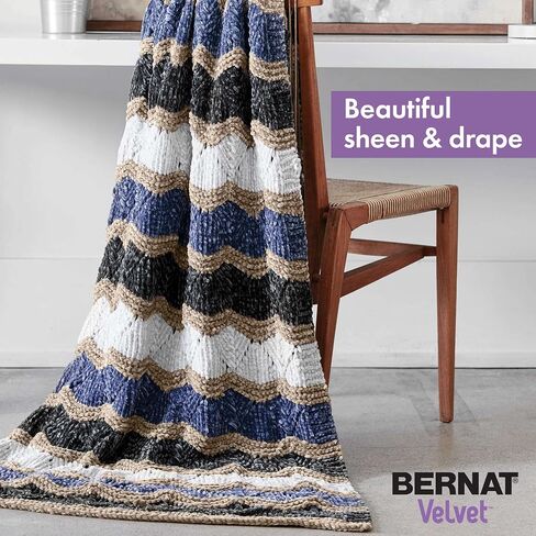 Bernat Baby Velvet BB غزل أبيض ثلجي - 2 حزمة من 300 جم/10.5 أوقية - 100 ٪ بوليستر - #4 الصوفي (المتوسط) - 492 ياردة - الحياكة/الكروشيه in Kuwait