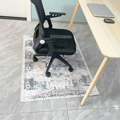 2024 New DeMissir Desk Rug for Rolling Chair On Hardwood, 48“x60 x0.24 Office Rugs for Rolling Chair,Computer Desk Rug Chair Mat, Low Pile Carpet Floor Mats Machine Washable TPR Backing in Saudi Arabia