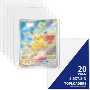 Soug 20 Pack 5.4 "X7.5" Slives Jumbo Card ، PVC Clear Card Prostermors للبطاقات الرياضية التجارية التي تجمع مستلزمات العرض (20 PCS)