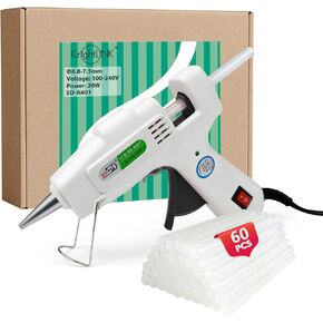 Hot Glue Gun Kit with 60 Glue Sticks, Fast Preheating Hot Melt, High Temp for School Crafts DIY Arts and Quick Home Repairs