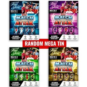 Match Attax 2024/25 Mega Tin - New Collectors Tin 24/25 Topps 1 Random Mega Tin with Exclusive Limited Edition Soccer Cards 2024-2025 Match Attax Cards Perfect for Soccer Fans with hassential Sticker