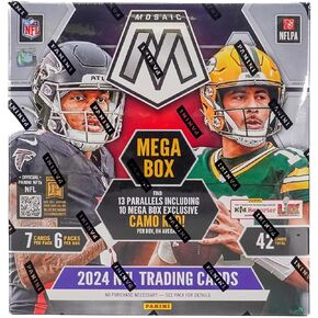 2024 Panini Mosaic Football NFL Hobby Mega Trading Card Box (Hobby Exclusive Camo Red)