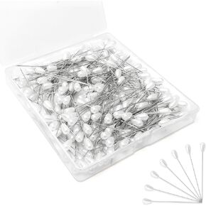 Floral Pins, Boutonniere Pins,Straight Pins Sewing for Crafts,Pins for Flowers, Flower Pins, Flower Bouquet Accessories, Floral Supplies,Bouquet Pins (White)