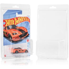Baskiss 36 Pack Clear Protector Case of Model Cars ، حامل شاشة Clamshell ، حزمة حماية الحماية أغطية حزمة نفطة المركبات متوافقة مع العجلات الساخنة للتخزين (36)