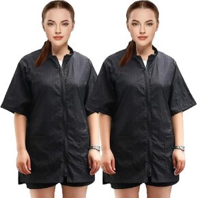 Gliitatu 2Pack Grooming Smock for Dog Groomers Stupl Screens Smoocks Hairstylist Stacks مع سوستة كاملة للنساء الرجال