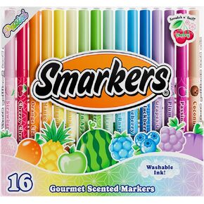Smarkers الباستيل - علامات الباستيل المعطرة القابلة للبراءة ، ألوان متنوعة ، نصيحة محسوسة نقاط قياسية ، 16 عدد