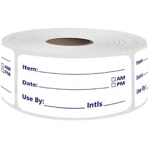 300 Pcs 1'' x 2''Freezer Refrigerator Food Labels,Freezer Labels Removable for Food Containers,Food Safety Date Sticker for Kitchen Restaurant Home Supplies(Blank Kitchen Label
