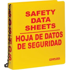 Gemphers Huffice Duty Premium-Screen 300 page 1.5 "GHS Compliance Contpliance for SDS Safety Data Seets باللغة الإنجليزية والإسبانية بلغتين بالإضافة إلى 36" للتأمين على الجدار أو رف التخزين