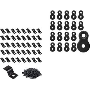 SeptCity Table Top Fasteners (60 PCS) - Figure 8 Fasteners + Z Clips, Steel with Zinc Plating, M6 Thread, Pan Head Style, Ideal for Furniture and Woodworking