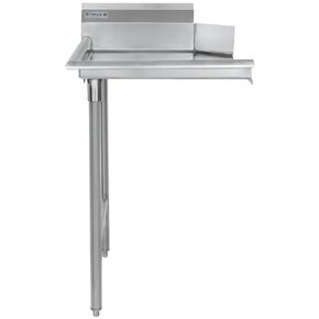 24" Wide Stainless Steel Clean Dishtable with Backsplash | Straight Design Left Hand Side Commercial Worktop table for Restaurant Diner Cafeteria Kitchen | 24"W x 30"D x 41.5"H, 16 Gauge, NSF