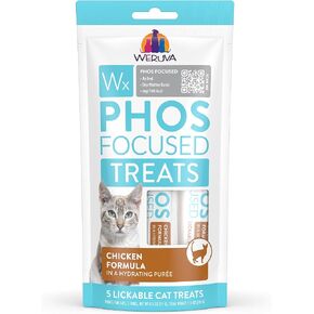 Weruva Wx Phos Focused, Chicken Formula Lickable Cat Treats, 0.5oz Tube, Pack of 5