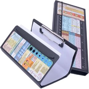 Nursing Clipboard 2 Packs,Nursing School Essentials,Medical Edition Cheat Sheets, Nurse Accessories for Work, 3 Layers, Nursing Clipboard Foldable, Plastic, Black