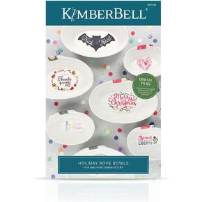 Kimberbell Holiday Rope Bowls (Design Redemption Card) – 7 Festive Embroidery Designs – Includes 5x7 & 8x12 Sizes – DIY Machine Embroidery Design (Digital Download)