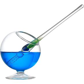 molshine Multipurpose Glass Dip Pen Washing Penholder Inkwell,Crystal Diped Pen Cleaning Cistern,Drip Signature Fountain Pen Stand Seat for Office Desktop Decoration Student Gift(Only penholder)