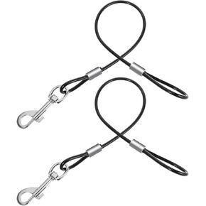 Xindojuz 2 PCS PRIT CHEW Dog Leash Extender للتدريب ، مقود الكلب الصغير القابل للرسوم القابلة للتراجع لا تشابك العديد من الكلاب للكلاب الصغيرة المتوسطة الصغيرة (أسود ، 15.75 بوصة/40 سم)