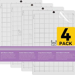 Cutting Mats for Silhouette Portrait 3/4: 8"x12" 4 Pack Standard Stickness Dot Design Durable Long Lasting Replacement Sticky Cut Mat for HTV Vinyl Cardstock Projects