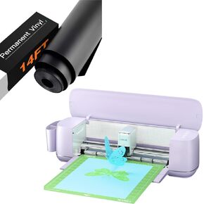 LOKLiK iCraft by HTVRONT Cutting Machine & Black Permanent Vinyl, Black Vinyl for Cricut 12" x 14 FT