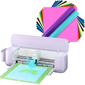 LOKLiK iCraft by HTVRONT Cutting Machine & Matte Permanent Vinyl - 14 Pack 12" X 12" Bundle