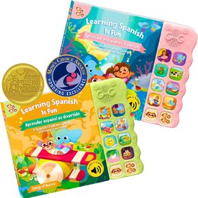 Go Go Musical Spanish Book Book - Toddler Toy Bilingual مع 8 أغاني إسبانية كلاسيكية وترجمات باللغة الإنجليزية - كتاب غناء تفاعلي وتعليمي لمتعة التعلم الأسباني