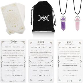 بطاقات Knana Tarot للمبتدئين - بطاقات تارو نمط واضحة ، تعلّم سطح بطاقة التارو ، بطاقة التارو مع معاني ، طوابق تارو فريدة من نوعها ، سطح التارو الجيب