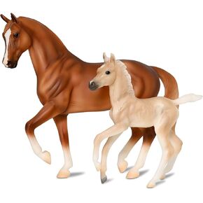 سلسلة Breyer Horses Freedom | Power & Precision Horse & Foal Set | تمثال الحصان | 9 "L x 7" H | نموذج #B-FS-10251