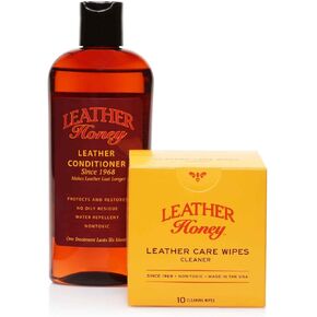 Leather Honey Cleaner Wipes with 8oz Conditioner