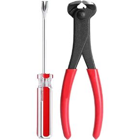 2pcs Upholstery Staple Remover Nail Remover Tool with Nail Puller Pliers Tack Puller, Staple Puller Remove Nails from Furniture Floor Wall Wooden Case Picture