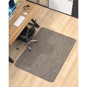 Blvornl Office Chair Mat for Hardwood Floor, 35.4"*47.2" Desk Computer Chair Mat for Hard Wood, Large Anti-Slip Hard Floor Protector Rolling Chair Mat, PVC Mat Desk Rug for Office and Dark Brown