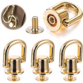 QIANYU 4 PCS D RINGS for Pres Stud Scure Ball Studs Post Post Head Buttons 360 درجة ملحقات Craft Craft Accessories مجموعة أدوات تحويل Crossbody للأحزمة الجلدية DIY
